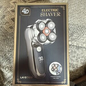 4D LK-5788 5-Head Electric Rotary Shaver USB-C Rechargeable Wet/Dry LCD